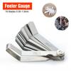 16 Blades Metric Feeler Gauge 0.05-1.0mm Curved Valve Offset Meansurement Tool for Spark Plug Gap Valve Tappets