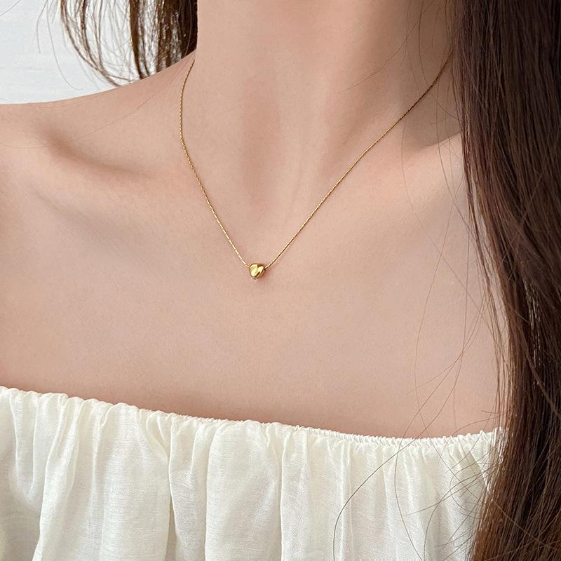 Fashion Love Heart Pendant Necklace for Women, Layering Necklaces Stainless Steel Minimalist Jewelry Free Nickel
