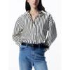 Summer New Women clothes Loose Fashion Simple and Comfortable Lapel Stripe Long sleeve Shirts Top 1265984