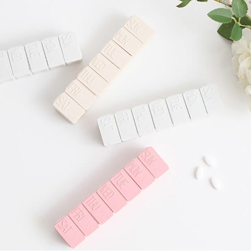 Weekly Pill  Dispenser  Box Adjustable Vitamin Storage Medicine Box Container
