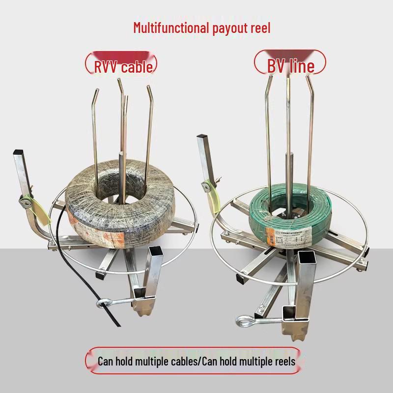 Vertical Cable Reel Stand for Electrician Wire Dispensing