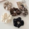 Vintage Silk Satin Hair Scrunchies Elastic Hair Bands Solid Color Women Girls Headwear Ponytail Ties Rope Hair Accessories