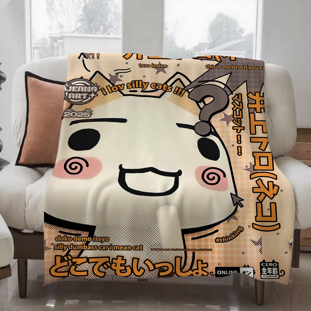 Inoue toro SÜßES Katzen-Design-Decke Leicht Für Wohnheime, Nickerchen, Wohnzimmer, Büro, Sofa, Ganzjahres