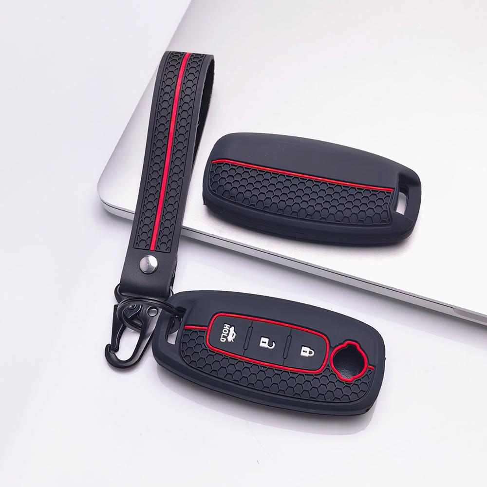 Key Fob Cover for Nissan Altima Sentra Rogue Pathfinder Frontier Murano Kicks Titan with Keychain Anti-Scratch Surface Shockproof Structure