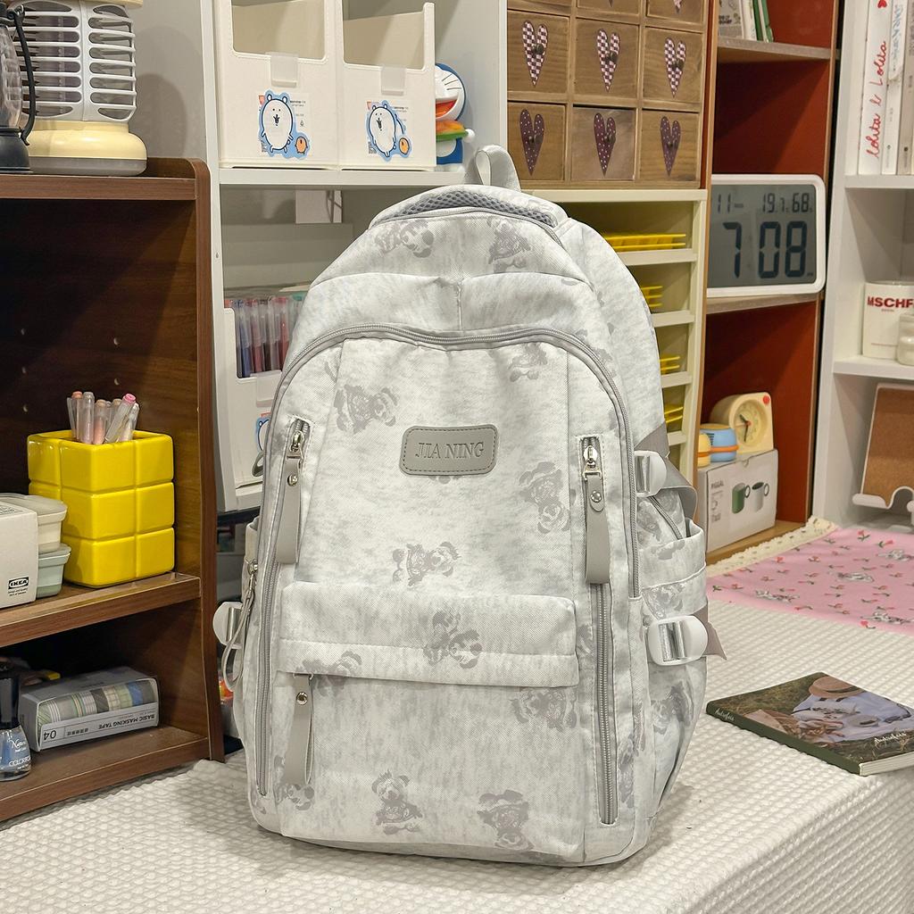 Schoolbag Fresh Sea Salt Blue Youth Vitality Primary and Secondary School Students Grades 1-9 Backpack High Value Multi-compartment Design Backpack