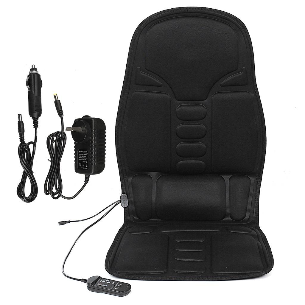 DC 12V 5 Mode Electric Vibrating Car Massage Chair Pad Portable Massager Pad Home Infrared Heating Back Vibrator Massage