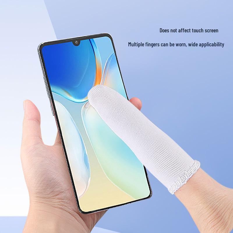 Měkké pružné protiskluzové odolné prodyšné látkové návleky na prsty pro ochranu práce a absorpci potu