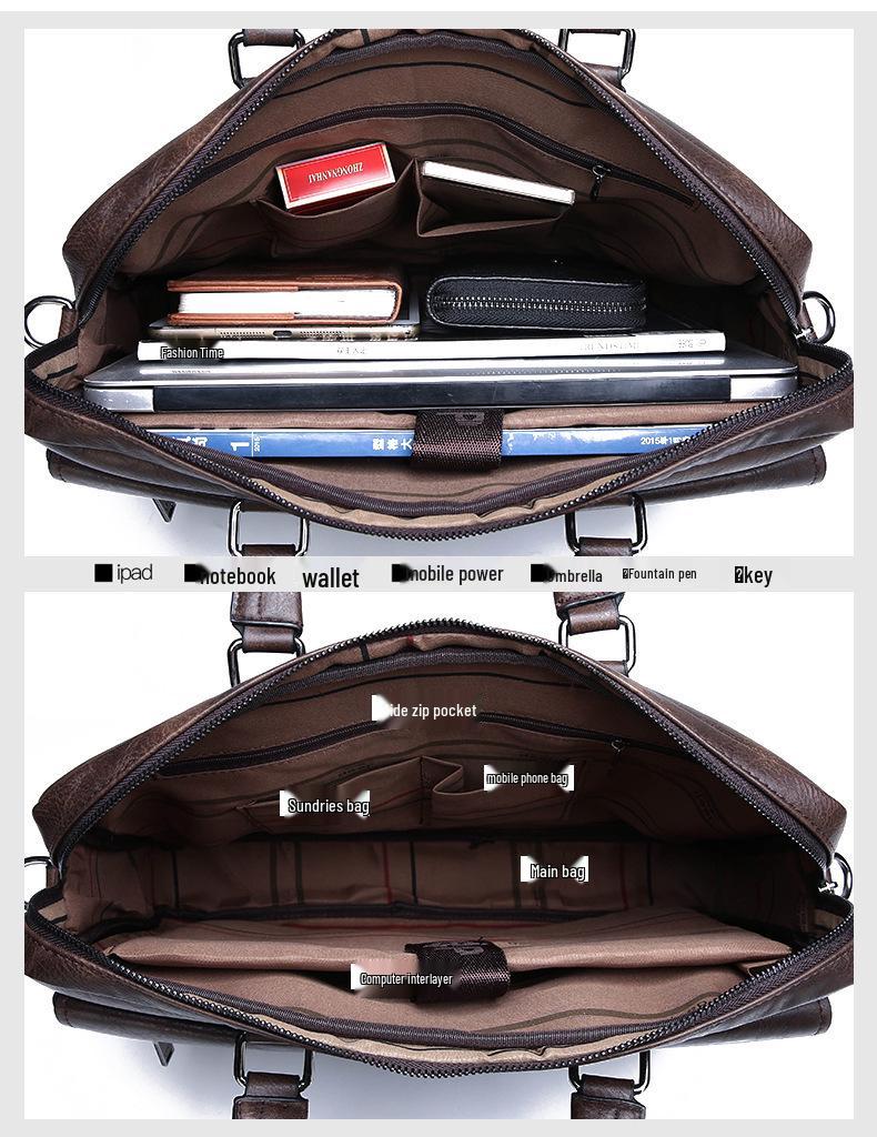 Pánská business casual kabelka aktovka - crossbody taška přes rameno pro kancelář a cestování
