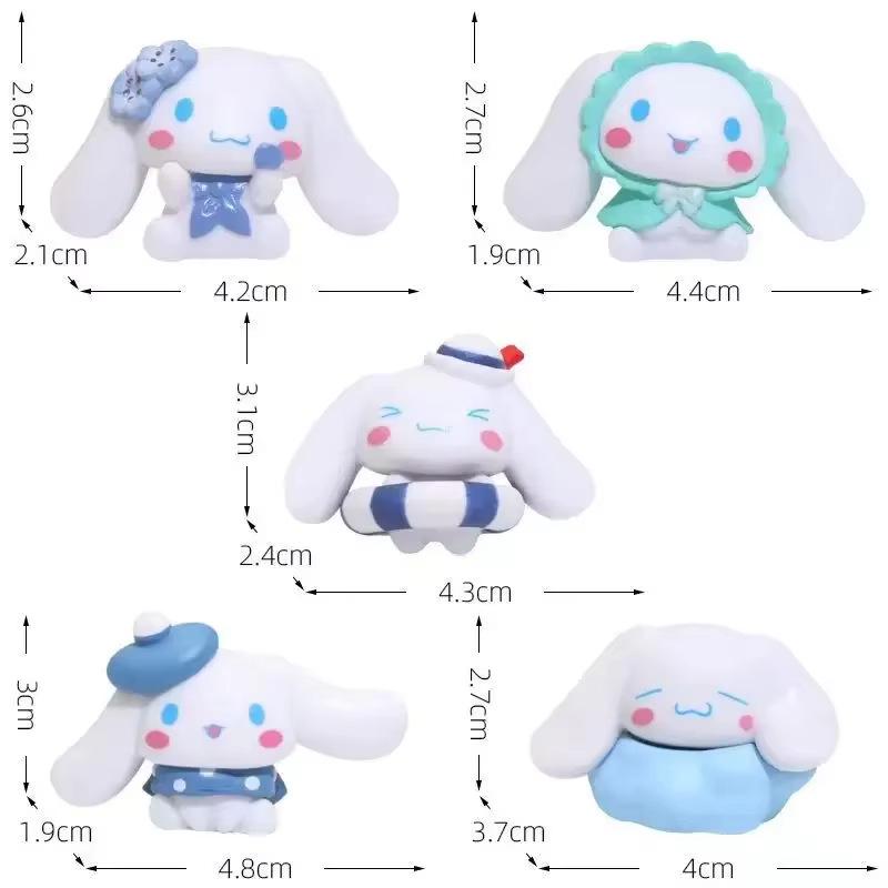 Sanrio Heartwarming Cake Figurine: Pochacco, Cinnamoroll, My Melody - Charming Big-Eared Dog Anime Collectible
