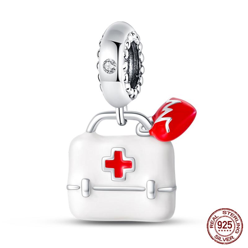 

Fit Qikaola Original Bracelets Copper Music Symbol Drawing Plate Medicine Box Career Series Charms Beads For Diy Jewelry