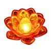 Diwali LED Lotus Candle Lamp Battery Operated Electronic Flameless Candles Buddhist Tabletop Night Light for Temple Desktop Centerpiece