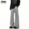 Blugi JEEP SPIRIT pentru Bărbați cu Jacard cu Litere, Croială Slim Fit, Ușor Evazați
