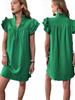 European & American Women's 2026 Summer Ruffle Sleeve V-neck Dress