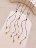 Two-tone Zircon Pull-out Necklace: European & American Style, Stainless Steel, Niche Ins Design, High-end Jewelry
