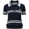 Giovanni Valentino Women's Slim Fit Wool Blend Polo Knit T-Shirt