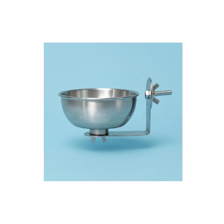 Cage Feeder Bowl Stainless Steel Bird Feeding Bowl Pet Supplies Screw Fastened