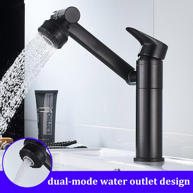 

High Quality Stainless Steel Basin Faucet Universal Multi-function Hot and Cold Dual Use Bathroom Wash Basin Faucet чёрный