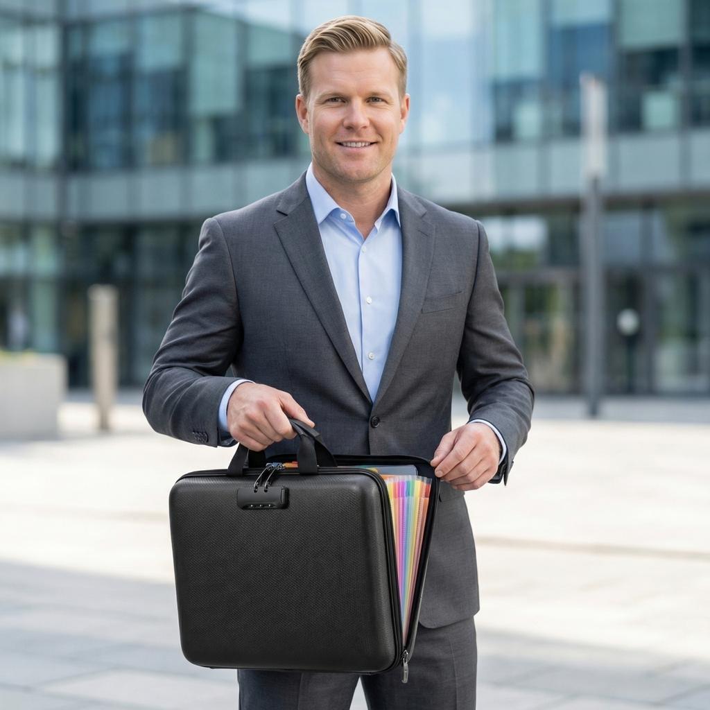 Hard Fireproof  Document Organizer With Lock