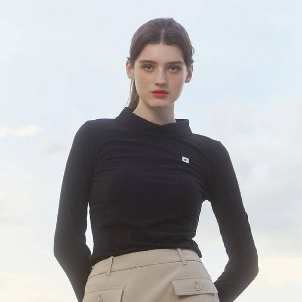 Onoff Women S BoaT Neck Fleece T ShirT Of9203lb Black BLACK/34