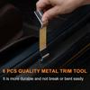 6Pcs Metal Trim Removal Tool, Auto Pry Tool Kit Trim Removal Tool Set For Vehicle Door Panel (Silver)
