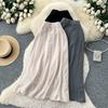 Autumn Winter Women Casual Twist Knitted Elastic High Waist Long Midi Skirt
