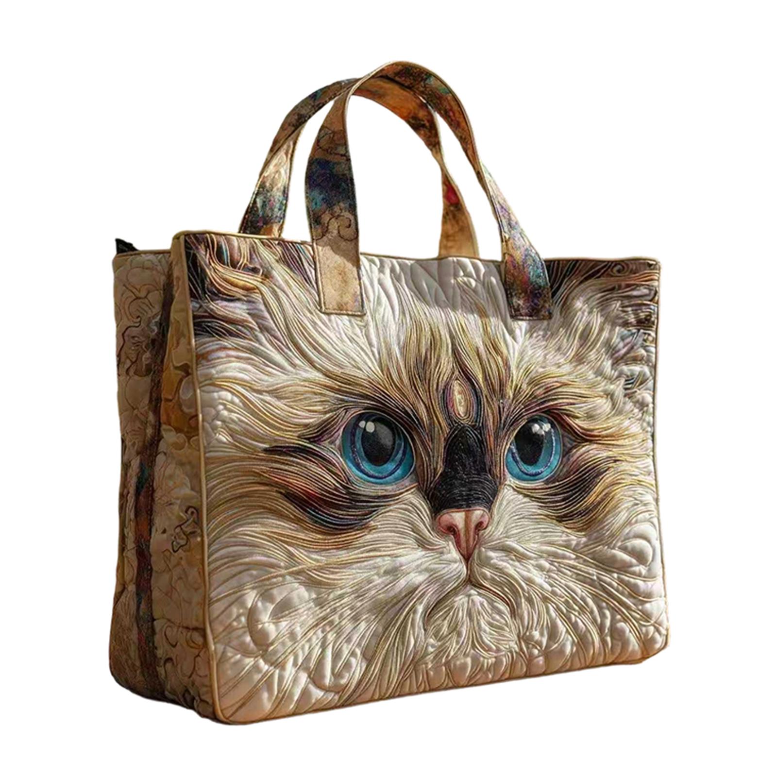 

3D Printed Fashion Handbag For Ladies; Canvas Shoulder Bag, 300 Grams One Size