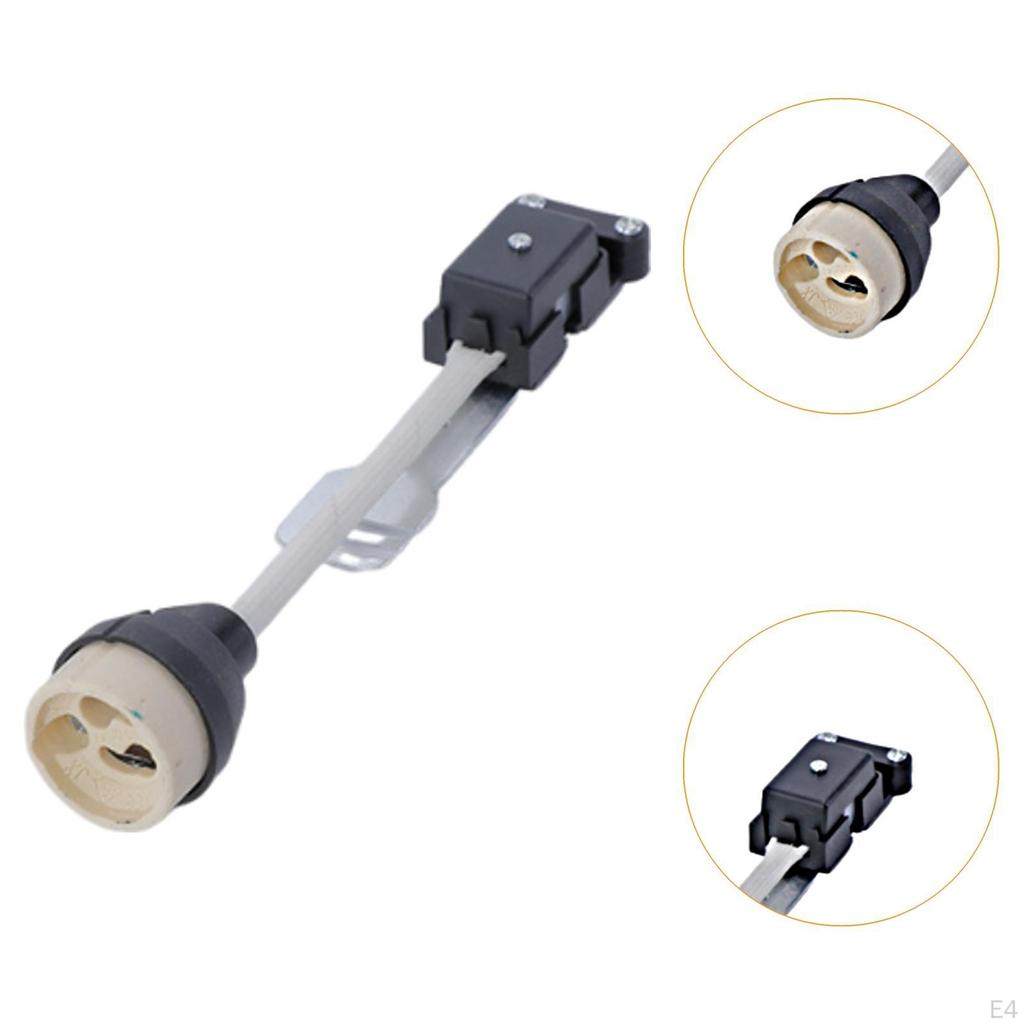 Gu10 Base Sockets Holder Easy to Install Waterproof with Cable Insulating Sleeve Ceramic