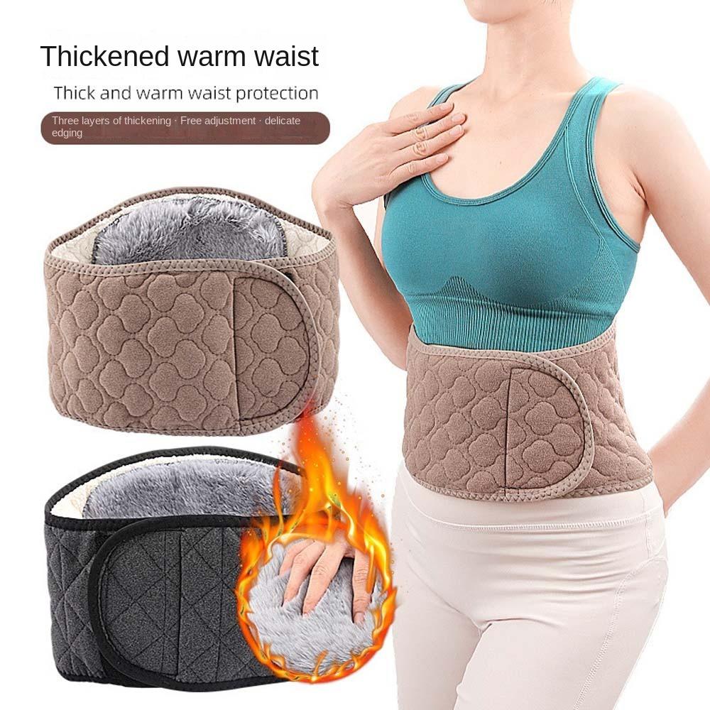 Spine Support Warm Waist Support Belt Lumbar Brace Winter Fur Waist Belts  Unisex