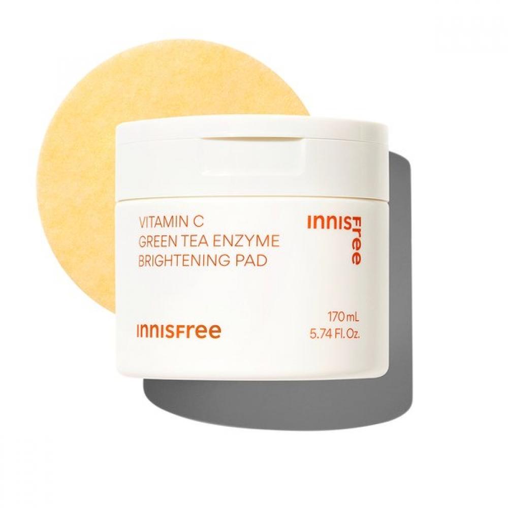 

Innisfree Витамин С Зеленый чай Энзим Тонизирующие пэды от пятен 60 штук