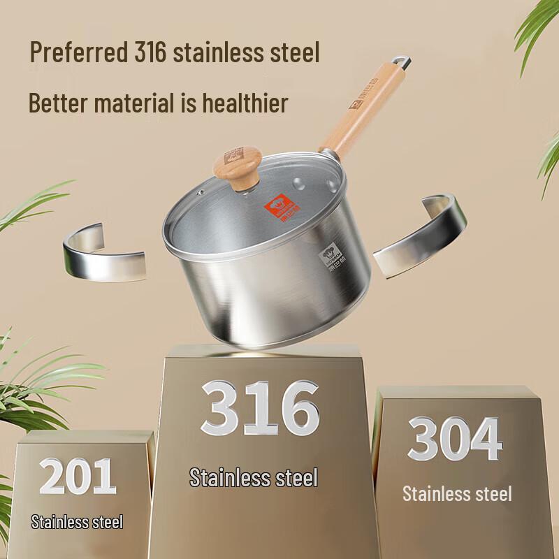 KABACH 16cm 316 Stainless Steel Saucepan