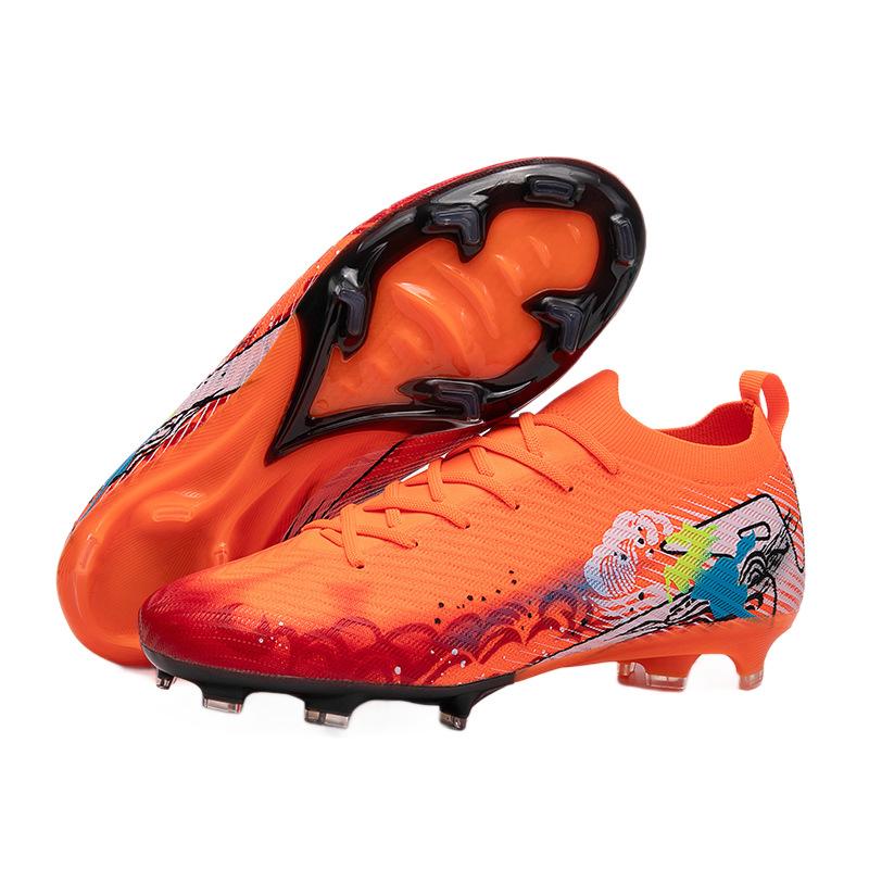 Temu New Men'S Football Shoes Ag Spikes Youth Sports Football Shoes World Cup Game Training Shoes