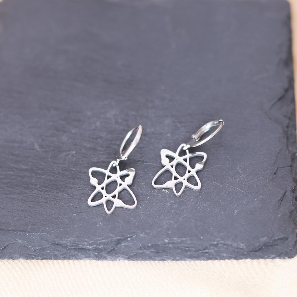 Kinitial Stainless Steel Bulldog Unicorn Dragon Fairy Turtle Sword Death Moth Earrings For Women Trendy Piercing Jewelry