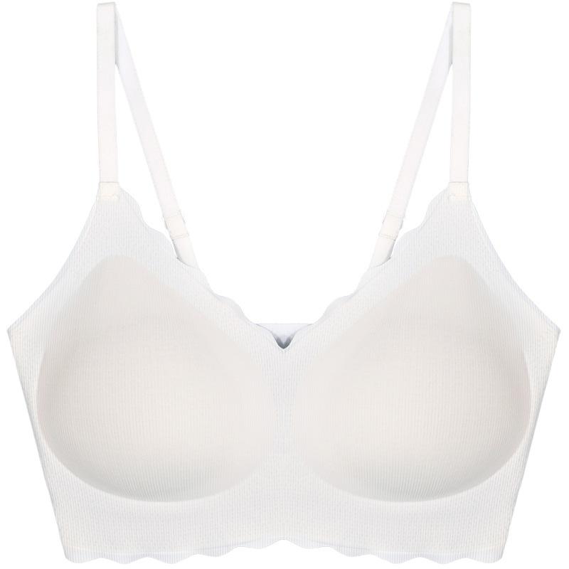 

[Xingquan] No steel ring, no trace, less sports, one piece bra no size No size (40kg-70kg can be worn) белый