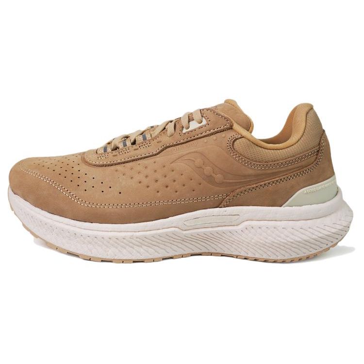 Saucony Round Toe Comfortable Shock Absorbing Non-Slip Wear-Resistant Low-Top Casual Running Shoes Unisex sneaker Brown White S28197-5