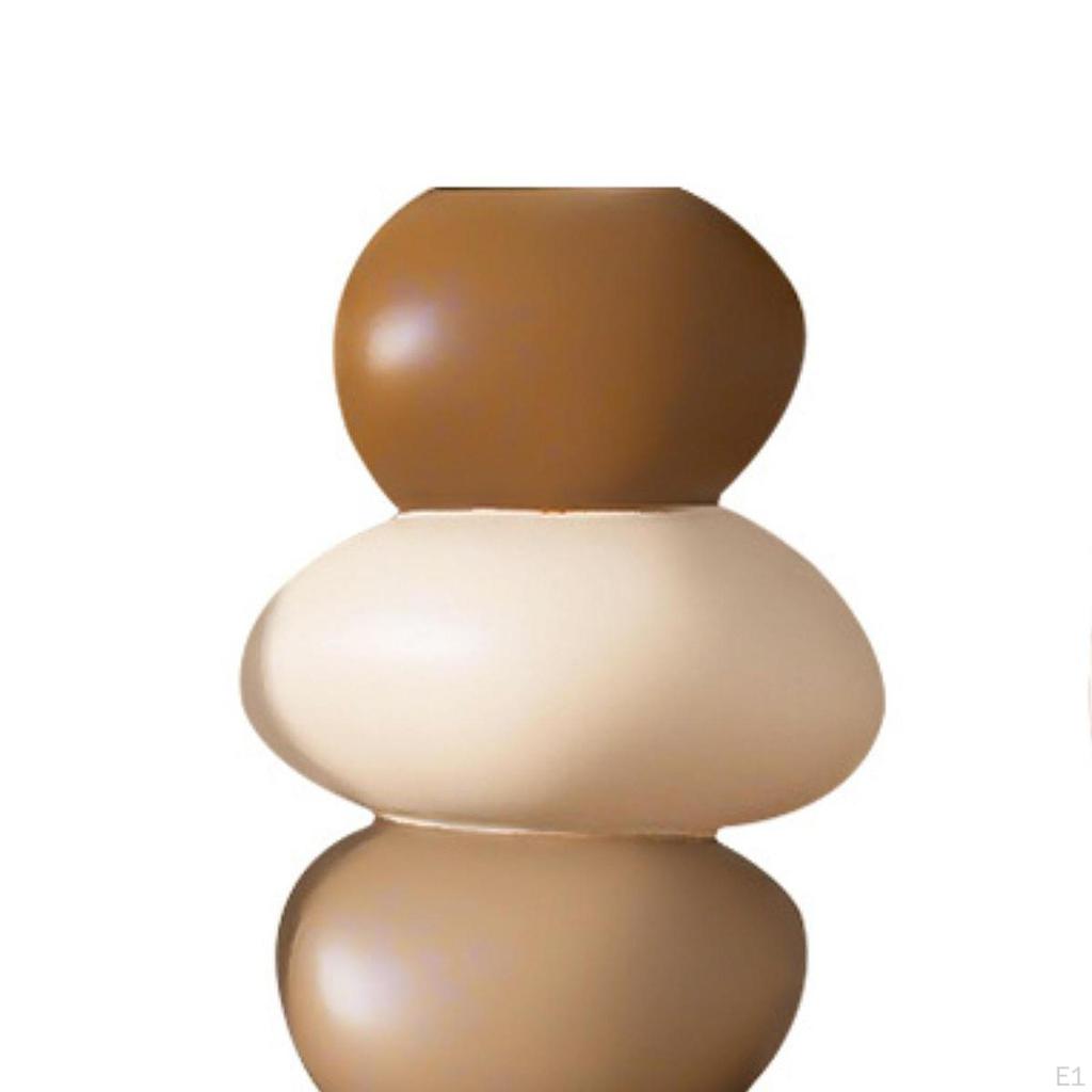 Flower Vase Desktop Ornament Figurine Home Decor Table Centerpiece Flowerpot Decorative for