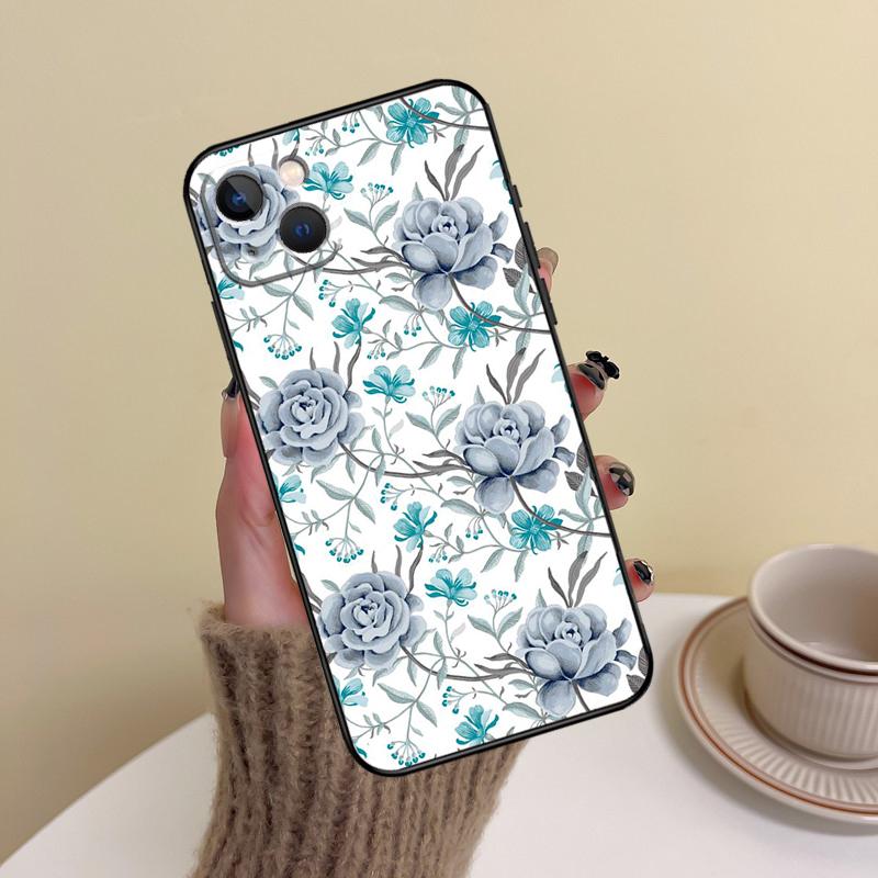 Painting Flowers Nature Leaves Phone Case For iPhone 14 Pro Max 17 Air 16 15 11 12 13 Pro Max mini 16 Plus 16e Cover Funda