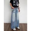 American Casual Washed Jeans Men's Straight Loose Retro Trousers Wide-leg Trousers Trendy New Versatile and Simple