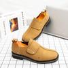Lazy Big Head Men's British Commuting One-pedal Platform Leather Advanced Sense of Inner Height Increase Casual Derby Shoes