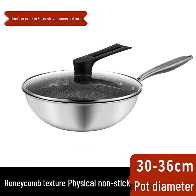 ZISIZ Stainless Steel Wok