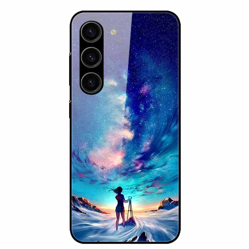 For Samsung Galaxy S25 Plus Case Tempered Glass Hard Phone Cover for Samsung S25 Ultra 5G Back Cases for GalaxyS25 S 25 S25Plus