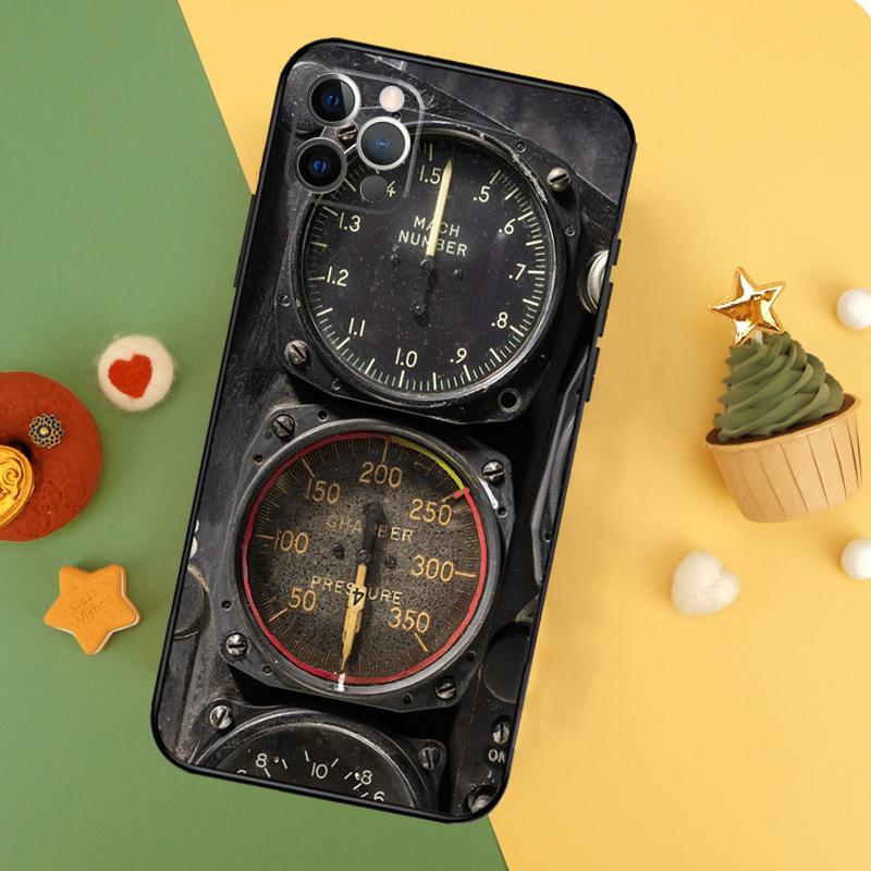 Aircraft Cockpit Dashboard Phone Case For iPhone 14 16 15 12 11 13 Pro Max X XR XS Max 7 8 Plus 12 13 Mini Cover Coque
