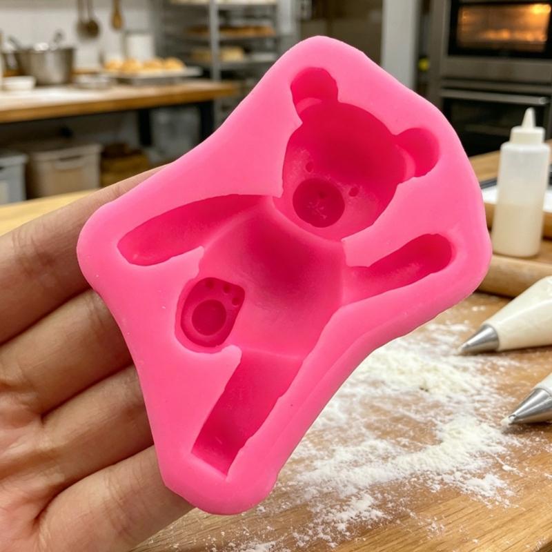 Silicone Bear Cake Molds For Baking Chocolate Candy Jellies With Cute Kicking Leg Design Easy To Releases For Home Kitchens