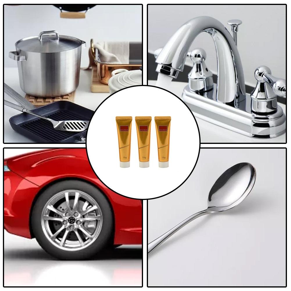 3pcs/6pcs 15g Metal Polishing Cream Set Multifunctional Cleaning Cream Metal Rust Remover Polishing Cleaning Tools