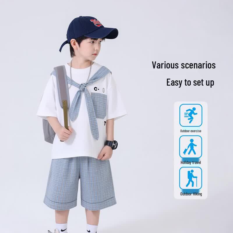 Boys' Summer Cotton T-Shirt & Shorts Set