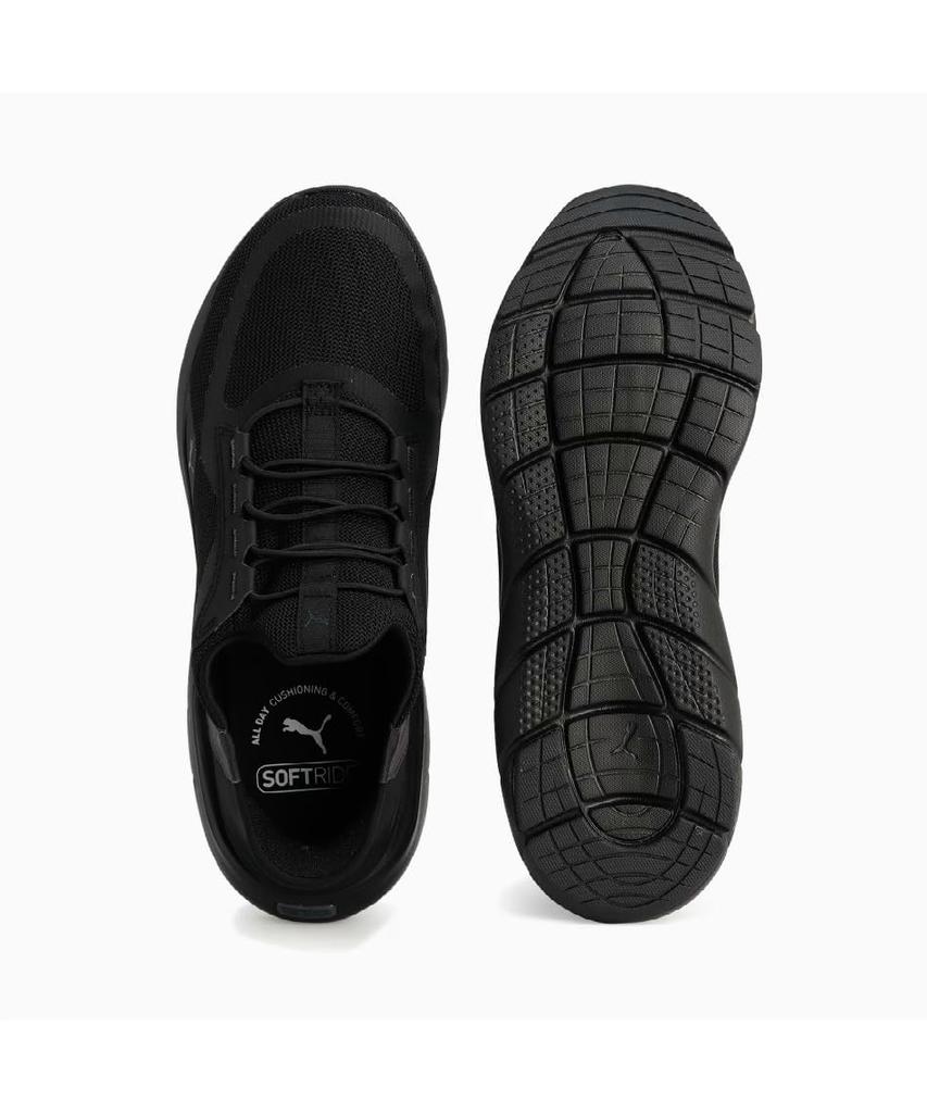 Running shoes SOFTRIDE Flex Lace EASE IN Wide ALT Unisex Adult 2025 Colors Puma Dark Gray cm [PUMA] Spring/Summer Black/Flat (02) 24.5