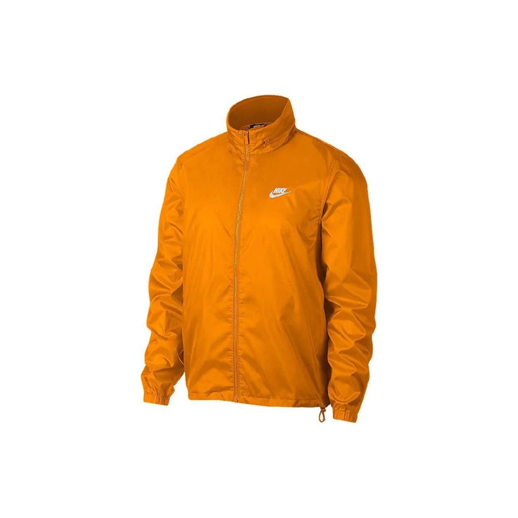 Nike Letter Print Breathable Stand Collar Windbreaker Men Jacket Orange AR2239-833