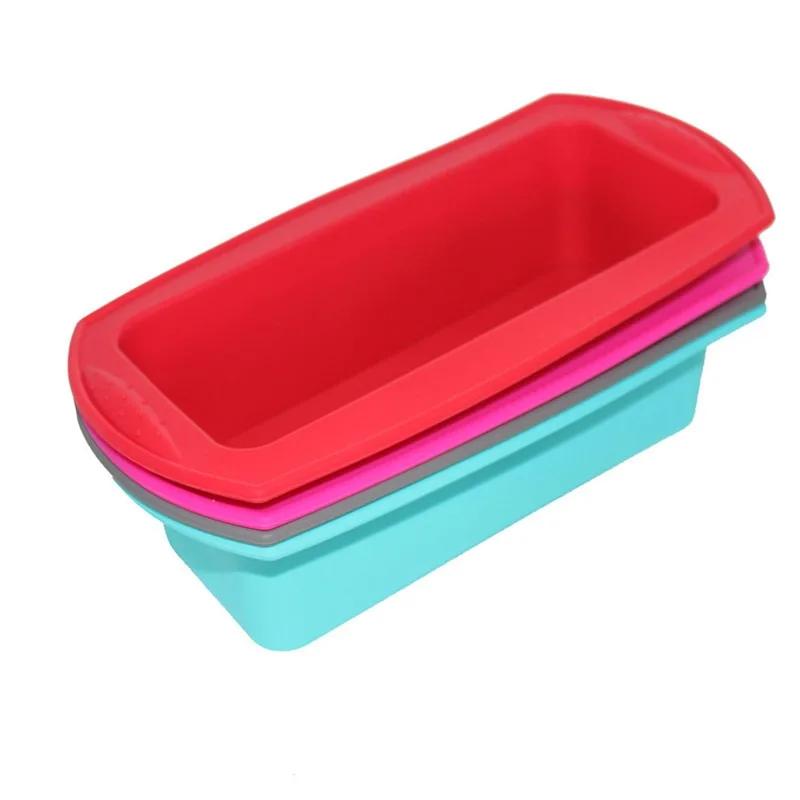 Rectangular Silicone Bread Pan, Round Shape Silicone Cake Mold, Muffin Cupcake Baking Pans, Chocolate Candy Bar