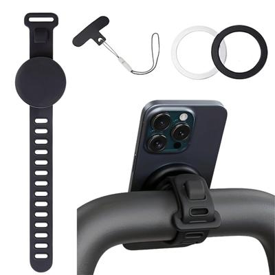 PLEAVIT Stroller Smartphone Holder, MagSafe Compatible, Magnetic, Smartphone Stand, Mobile Phone Holder for Wheelchairs and Bicycles, 26cm, Black