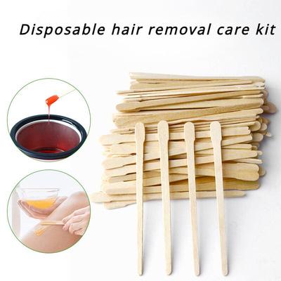 100pcs/pack Disposable Nursing Tool Wooden Waxing Stick Wax Bean Wiping Wax Tool Disposable Hair Removal Beauty Body Beauty Tool