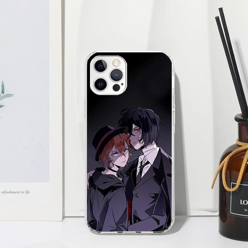 Bungo Stray Dogs Double Black Phone Case For Iphone 17 Air 16 15 Plus 16E 14 Pro Max 13 Mini 12 11 7 8 SE Fundas Soft Back Cover